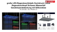 Luxus Regenduschkopf Schwarz